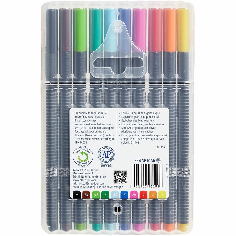 Staedtler Triplus Fineliner 10-piece Porous Point Pens - Alternate-Image2