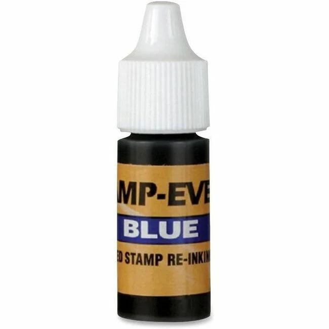 Stamp-Ever Pre-inked Stamp Ink Refill - Blue - 0.24 fl oz - & Refills