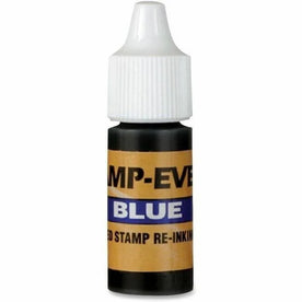 Stamp-Ever Pre-inked Stamp Ink Refill - Blue - 0.24 fl oz - & Refills