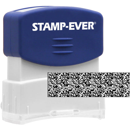 Stamp-Ever Security Block Stamp: 1.69’’ x 0.56’’ - 50000 Impressions - Blue - Address & Office Stamps