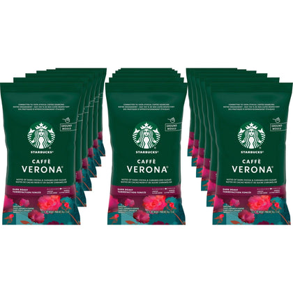 Starbucks Caffe Verona Coffee - Rich Dark Roast - 2.5 oz Pouches - 18 Count Box