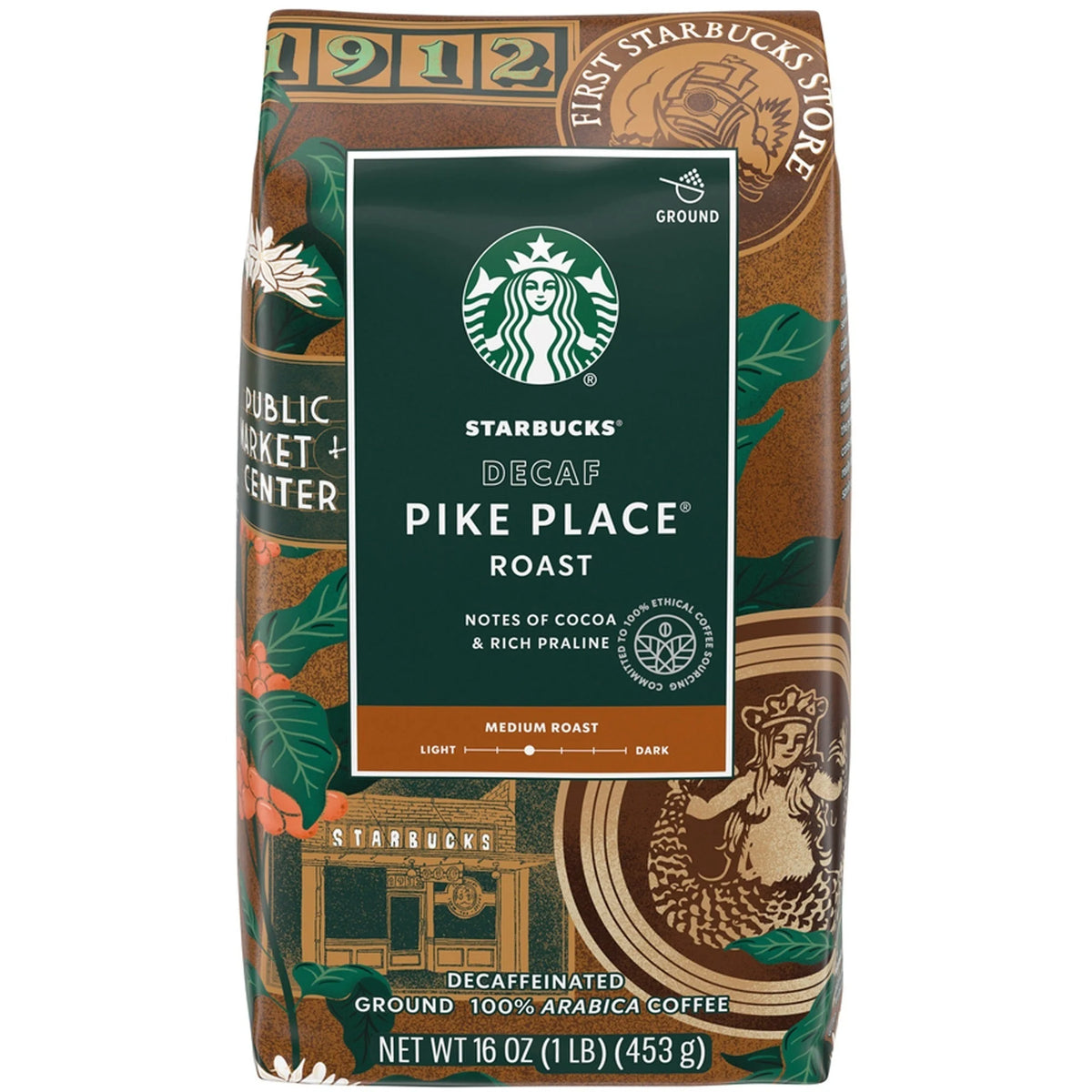 Starbucks Decaf Pike Place Coffee 16 oz 1 Each Medium Decaffeinated (SBK12411962)