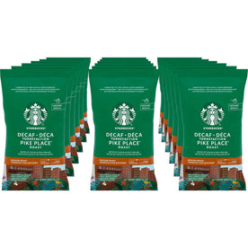 Starbucks Decaf Pike Place Coffee Pack - Medium - 2.5 oz Per Packet - Decaffeinated - 18 / Box