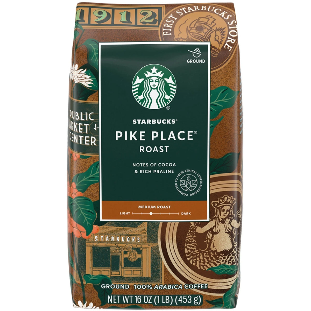 Starbucks Pike Place Coffee: Medium Roast - 16 oz - 1 Each - Coffee
