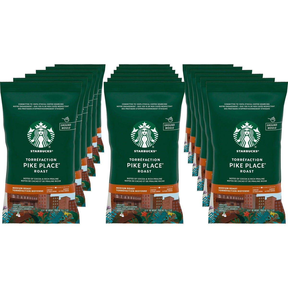 Starbucks Pike Place Medium Roast Coffee - 2.5 oz - 18 Pack