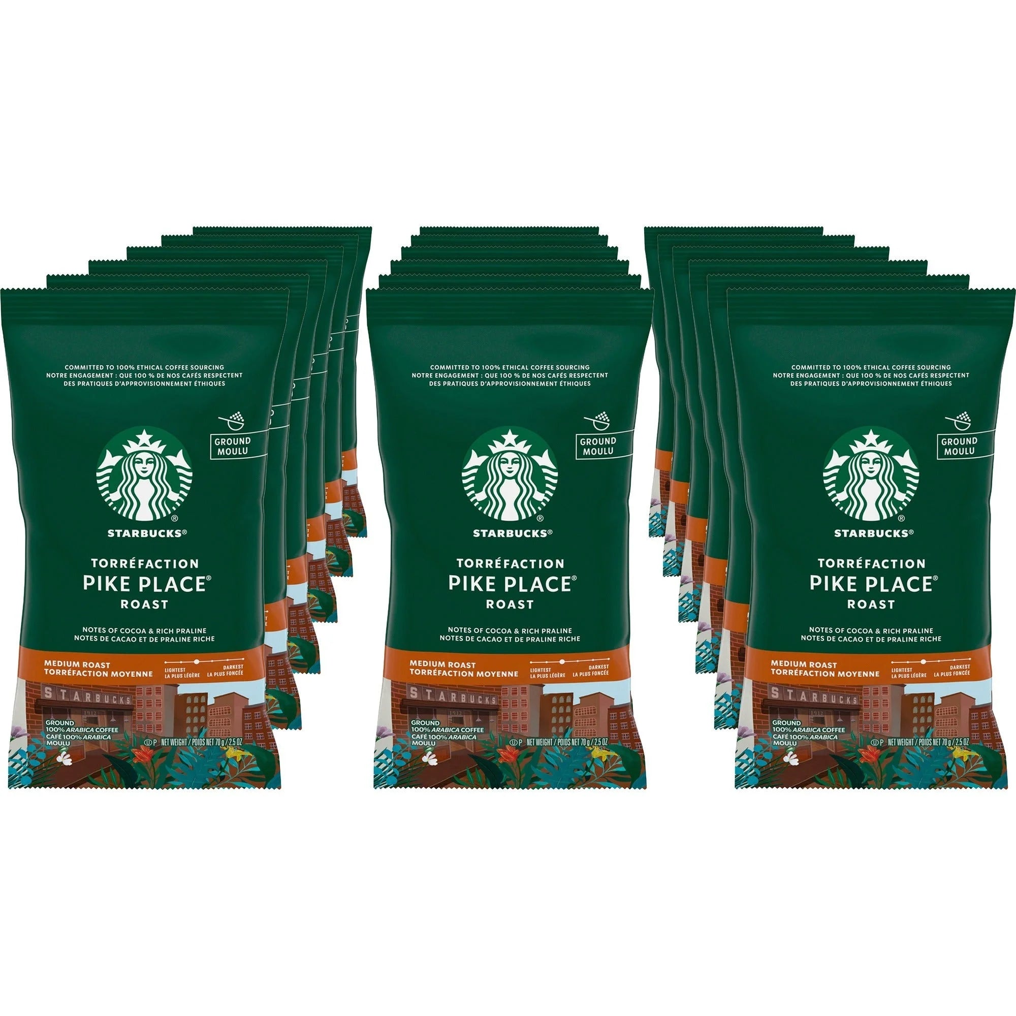 Starbucks Pike Place Medium Roast Coffee - 2.5 oz - 18 Pack
