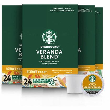 Starbucks® Veranda Blend K-Cup Coffee - Light Roast - 24/Box 4/Carton