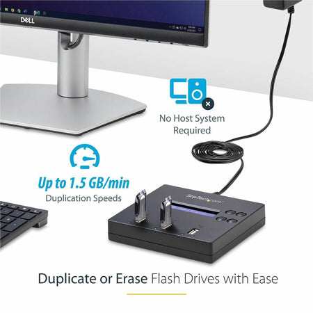 StarTech.com 1:2 Standalone USB 2.0 Flash Drive Duplicator and Eraser - Flash Drive Copier - Alternate-Image1