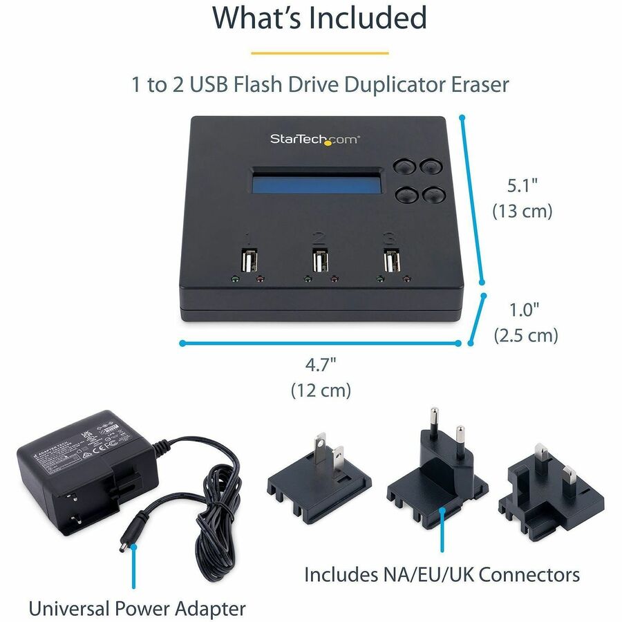 StarTech.com 1:2 Standalone USB 2.0 Flash Drive Duplicator and Eraser - Flash Drive Copier - Alternate-Image5