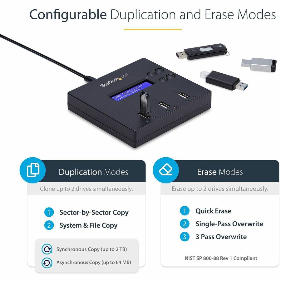 StarTech.com 1:2 Standalone USB 2.0 Flash Drive Duplicator and Eraser - Flash Drive Copier - Alternate-Image4