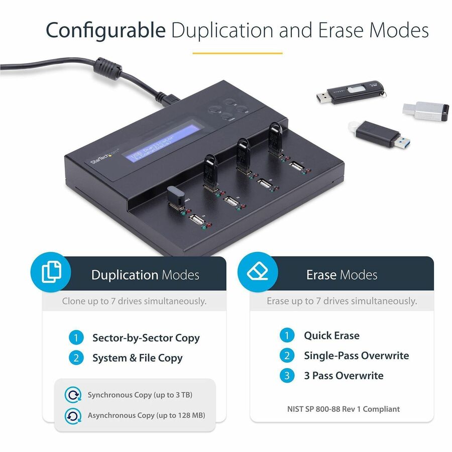 StarTech.com 1:7 Standalone USB Duplicator and Eraser - for USB Flash Drives - Alternate-Image4