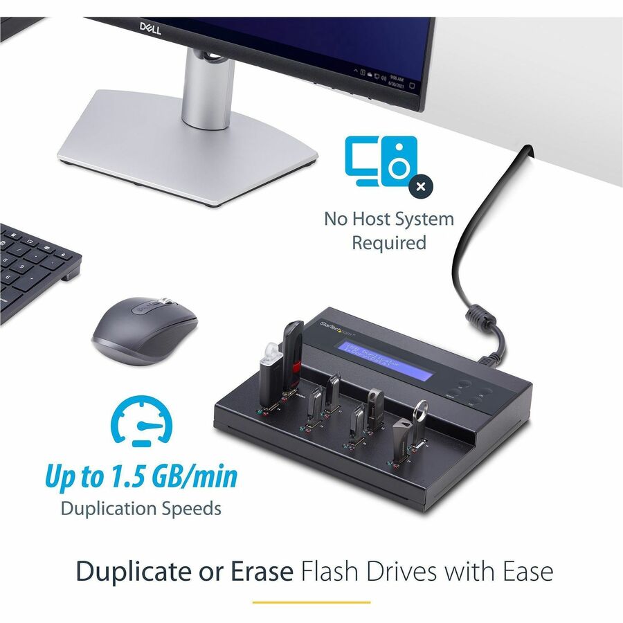 StarTech.com 1:7 Standalone USB Duplicator and Eraser - for USB Flash Drives - Alternate-Image1