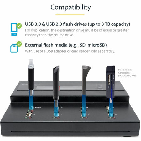 StarTech.com 1:7 Standalone USB Duplicator and Eraser - for USB Flash Drives - Alternate-Image2