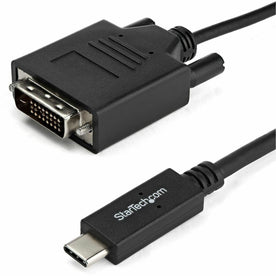 StarTech.com 2m / 6 ft USB-C to DVI Cable - USB 3.1 Type C to DVI - 1920 x 1200 - Black - 1500