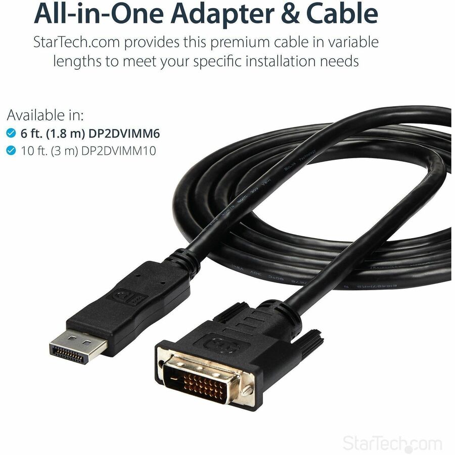StarTech.com DisplayPort to DVI Video Converter Cable - Alternate-Image2
