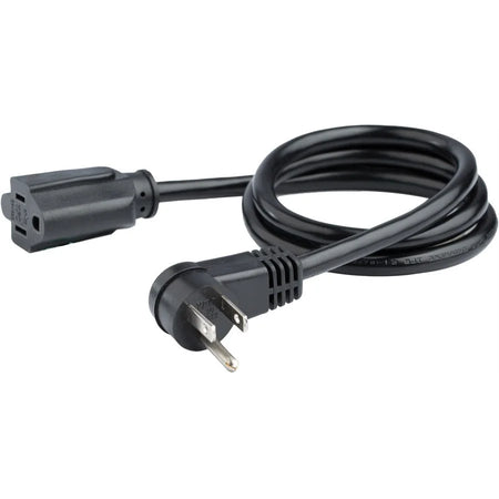 StarTech.com Flat Extension Cord - 3 ft - Black - For Computer TV Lamp - 125V AC - Power Cords & Surge Protectors