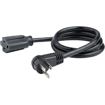 StarTech.com Flat Extension Cord - 3 ft - Black - For Computer TV Lamp - 125V AC - Power Cords & Surge Protectors