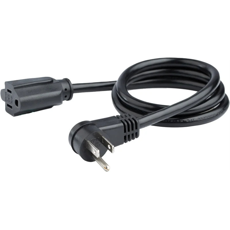 StarTech.com Flat Extension Cord - 3 ft - Black - For Computer TV Lamp - 125V AC - Power Cords & Surge Protectors
