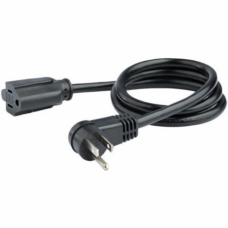 StarTech.com Flat Extension Cord - NEMA 5-15R to NEMA Right-Angle 5-15P - 3 ft. - Alternate-Image2