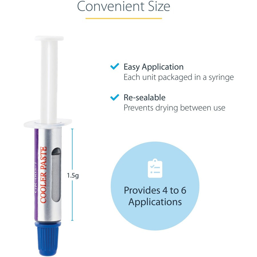 StarTech.com Metal Oxide Thermal CPU Paste Compound Tube (1.5g) - Alternate-Image2