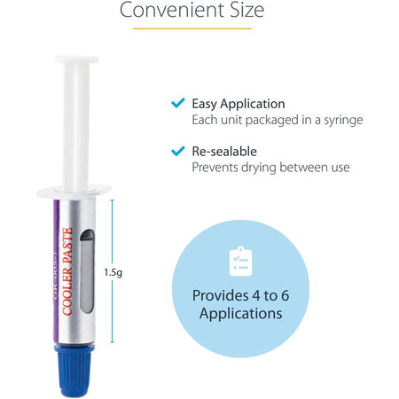 StarTech.com Metal Oxide Thermal CPU Paste Compound Tube (1.5g) - Alternate-Image2