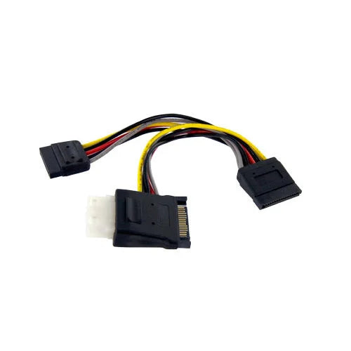 StarTech.com SATA to LP4 Splitter Cable - 6’’ Cord Length - Power Cords & Surge Protectors