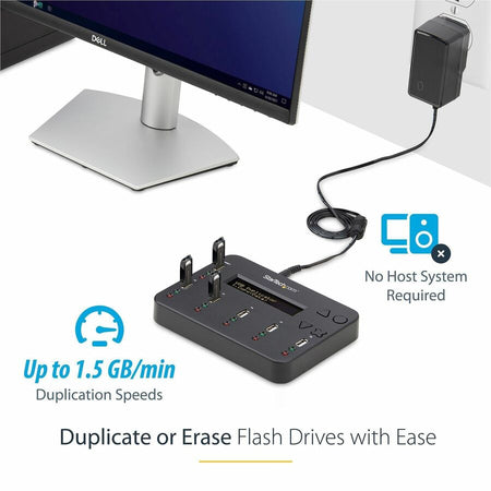 StarTech.com Standalone 1:5 USB Flash Drive Duplicator and Eraser - Flash Drive Copier - Alternate-Image1
