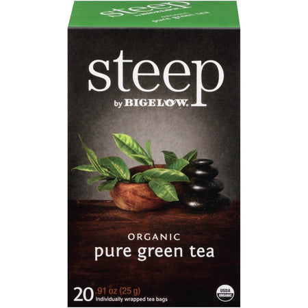 Steep by Bigelow® Organic Pure Green Tea Bag - 20 Teabag - Box