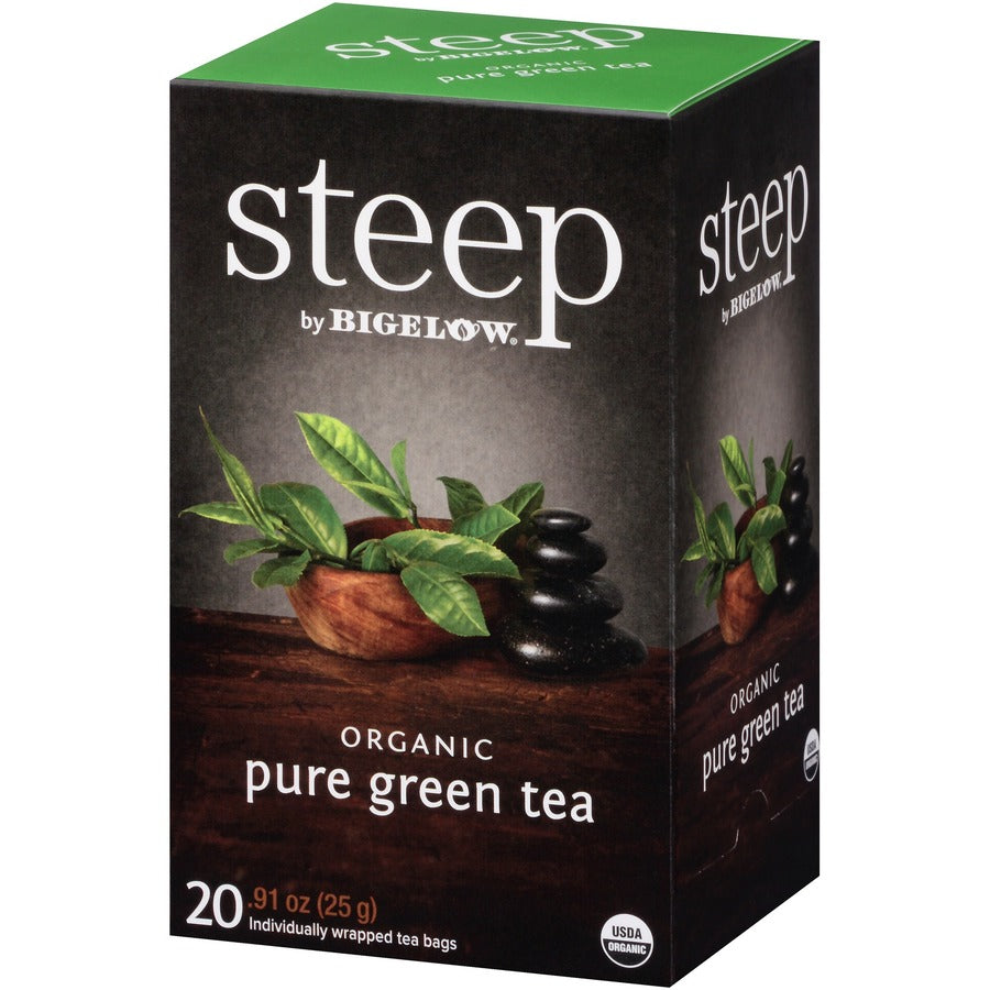 Steep by Bigelow® Organic Pure Green Tea Bag - 20 Teabag - Box