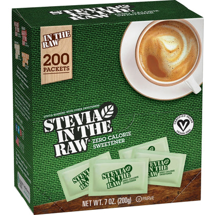 Stevia In The Raw Sweetener Packets - 200/Box - Zero-Calorie Flavor - Condiments