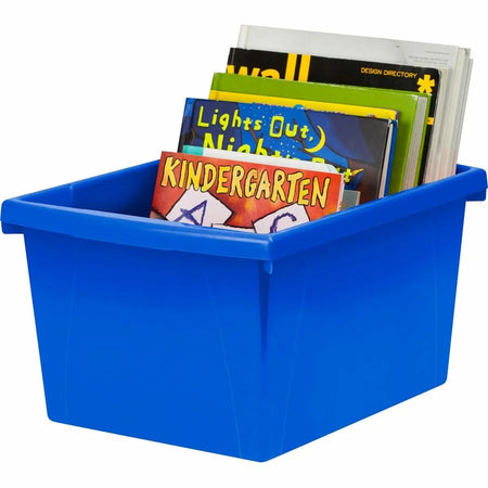 Storex 4-Gallon Storage Bin: Assorted Bright Plastic Bin - Cubbies &