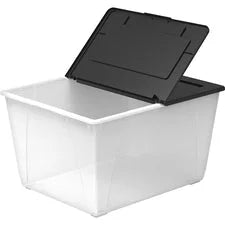 Storex 60L Flip Top File Storage Tote - External Dimensions: 22.7’’ Length x 18.3’’ Width 12.9’’ Height - 50 lb - 15.85