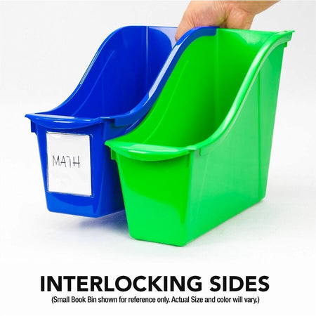 Storex Large Book Bin, Assorted Colors, Set of 5 - Alternate-Image4