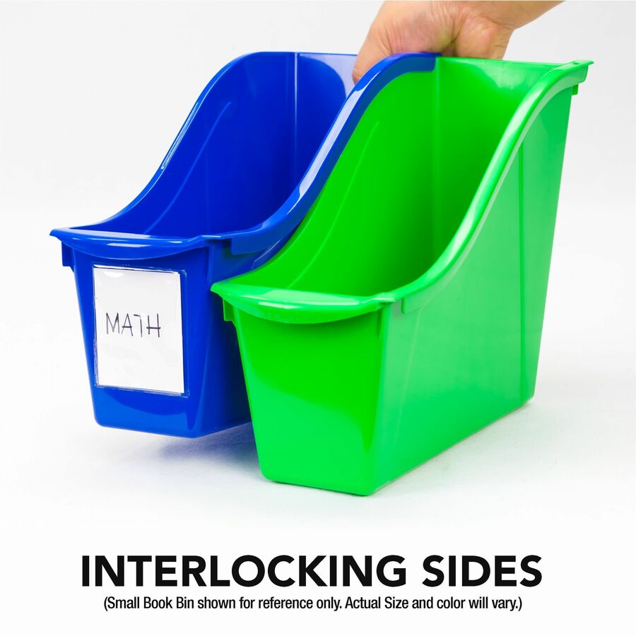 Storex Large Book Bin, Assorted Colors, Set of 5 - Alternate-Image2