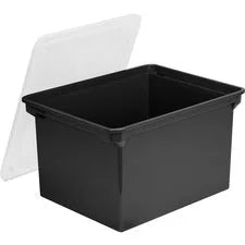 Storex Letter/Legal Tote Storage Box - Internal Dimensions: 15.50’’ L x 12.25’’ W 9.25’’ H - External 18.3’’ 13.9’’