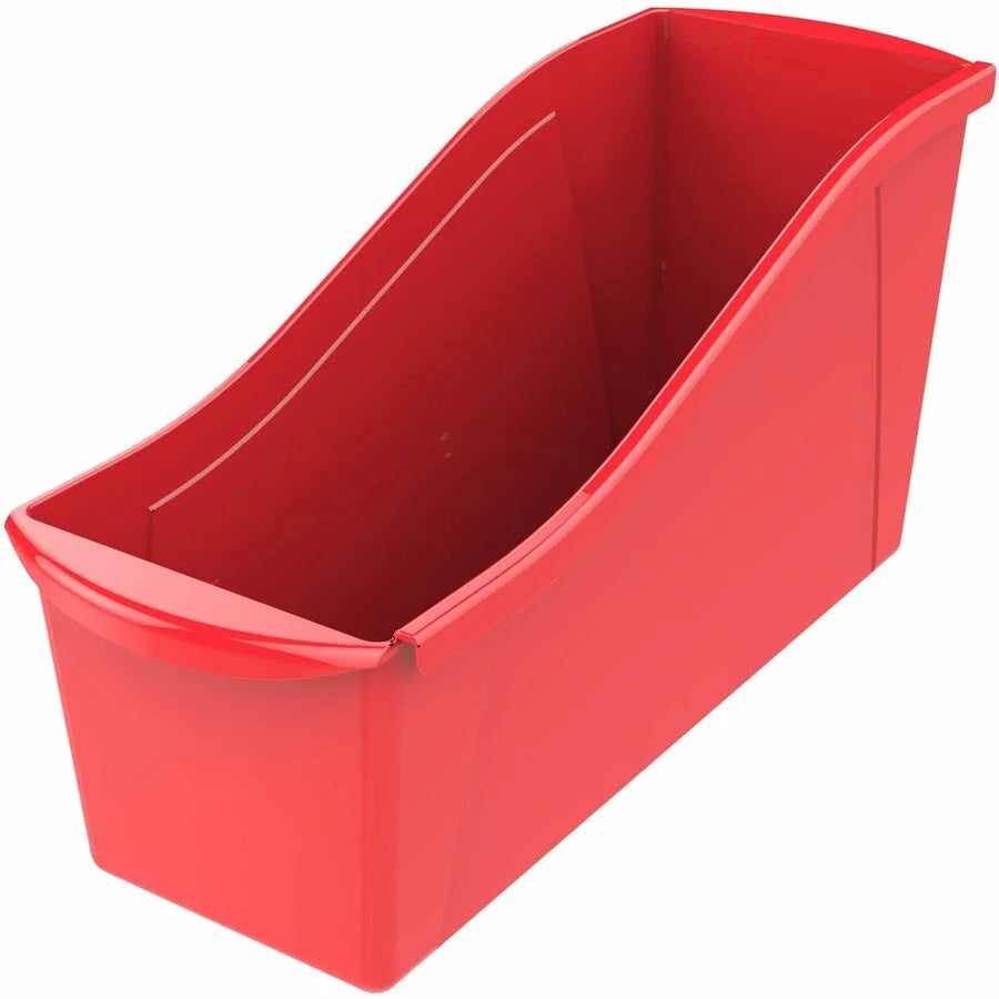 Storex Multiuse Bins: Red Plastic Bins 7’’x5.30’’x14.30’’ 6-Pack - Classroom Organizers