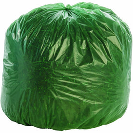 Stout 33 gal Green Plastic Trash Bags - Office Waste - 40 / Carton - & Liners