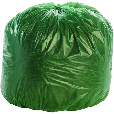 Stout 33 gal Green Plastic Trash Bags - Office Waste - 40 / Carton - & Liners