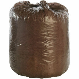 Stout Plastic Trash Bags - 30 gal Capacity - 36’’x30’’ - 0.80 mil - Brown - Office Waste - & Liners