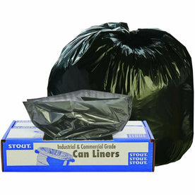 Stout Recycled Content Trash Bags - 33 gal Capacity - Eco-Friendly Solution - & Liners
