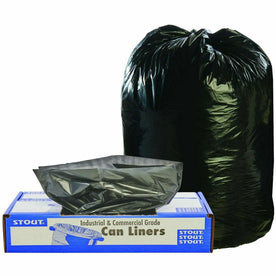 Stout Recycled Content Trash Bags - 60 gal Capacity - Brown - Eco-Friendly - 100/Carton - & Liners