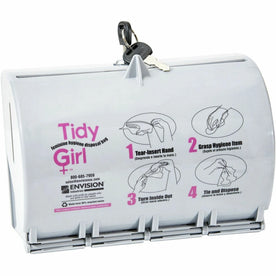 Stout Tidy Girl Feminine Hygiene Bags Dispenser - Smoke Gray - ABS Resin - Sanitary Receptacle