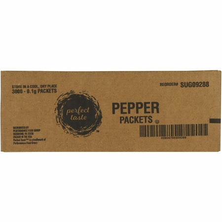 Sugar Foods Pepper Packets - oz - 1000/Bag - 3 / Carton - Condiments