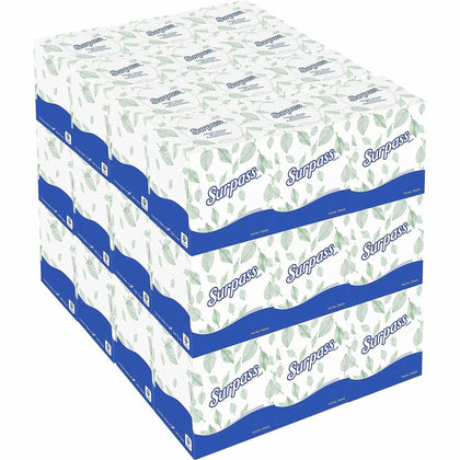Surpass Facial Tissue Cube: 2 Ply White Fiber - 90/Box - 36/Carton - Tissues