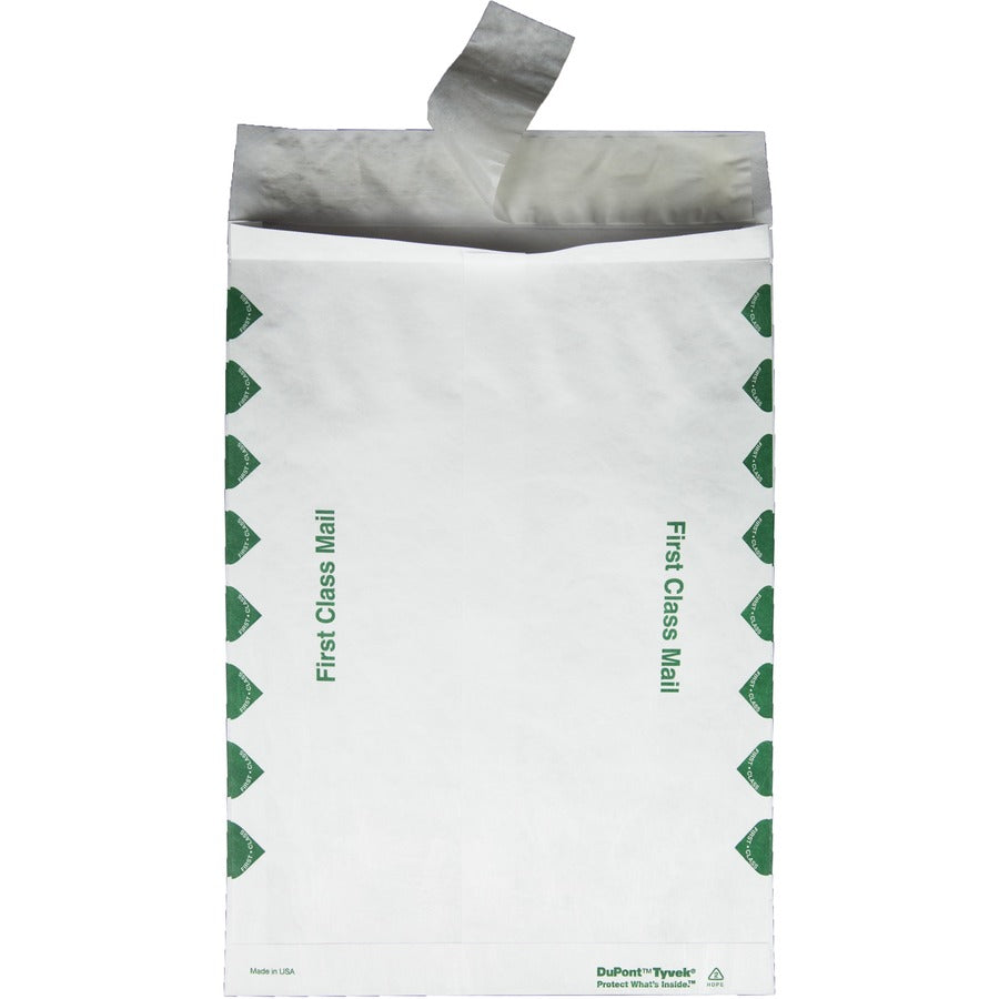 Survivor&reg; 10 x 13 x 1-1/2 DuPont Tyvek Expansion First Class Border Mailers - Rear