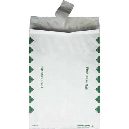 Survivor&reg; 10 x 13 x 1-1/2 DuPont Tyvek Expansion First Class Border Mailers - Rear