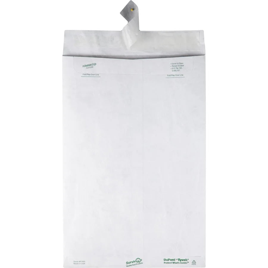 Survivor® 10x15 Tyvek Catalog Mailers - Durable Peel & Seal - White - 100/Box