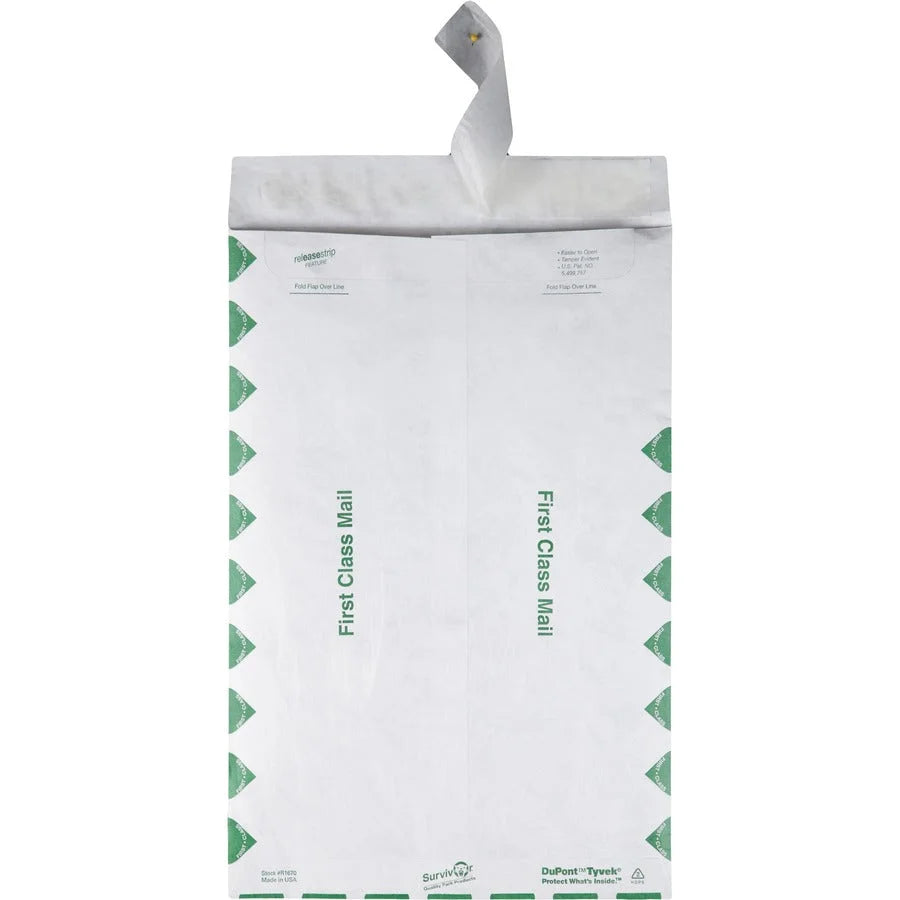 Survivor® 10x15 Tyvek First Class Mailers - Peel & Seal White - 100/Box