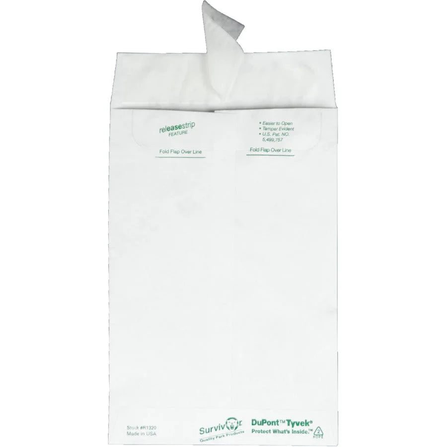 Survivor® 6x9 Catalog Mailers: Self-Seal Closure 14 lb White Tyvek - 100/Box - Mailers