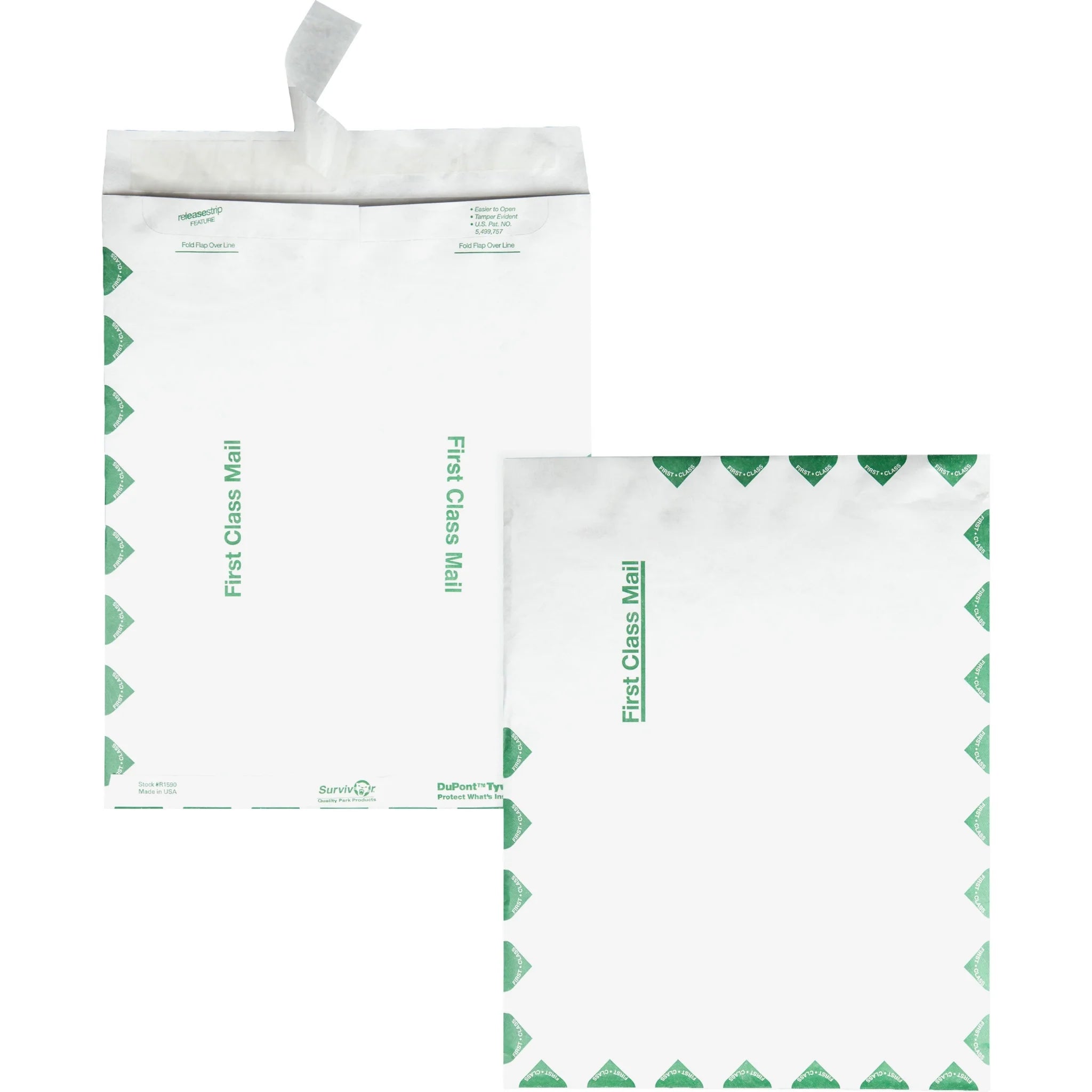 Survivor® 6x9 Tyvek First Class Mailers - Self-Seal Closure - White - 100/Box